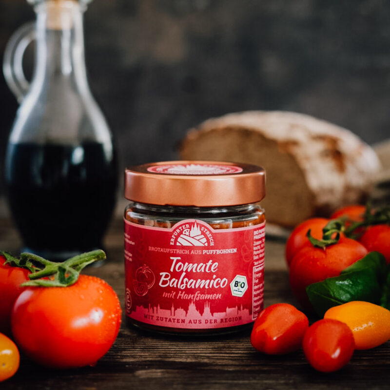 Erfurter Streich - Bio Brotaufstrich „Tomate Balsamico" mit Hanfsamen