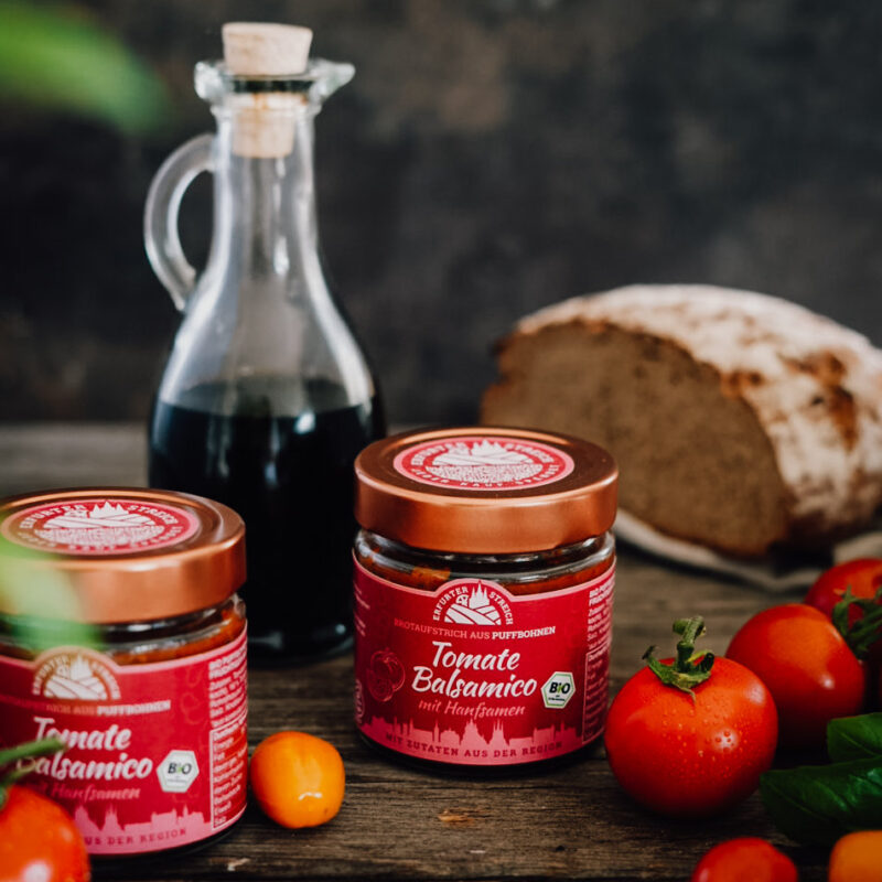 Erfurter Streich - Bio Brotaufstrich „Tomate Balsamico" mit Hanfsamen