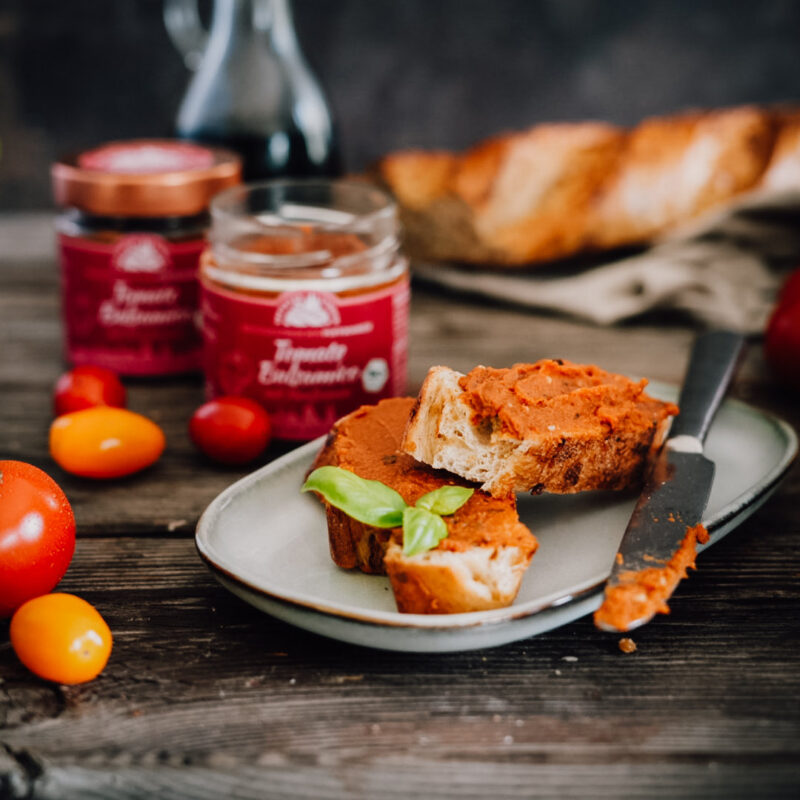 Erfurter Streich - Bio Brotaufstrich „Tomate Balsamico" mit Hanfsamen